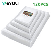 WEYOLI 120PCS вакуумный герметик пакеты двухсторонние Twill высокое качество хранения мешки для вакуумной герметизации упаковки сохранения пищи