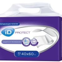 Пеленка впитывающая медицинская iD Пеленки одноразовые впитывающие Protect, 40 х 60 см