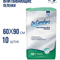 Пеленка одноразовая впитывающая Dr.Comfort 60Х90, в упаковке 10 штук
