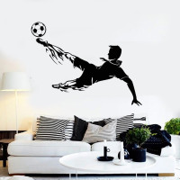 Виниловые наклейки на стену футбольные игроки Спортивная комната Декор наклейки фрески уникальные подарки спортивный Декор о футболе настенные наклейки ZQ30