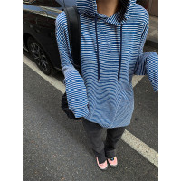 2023新款春秋爆款連帽短款慵懶風寬鬆長袖T恤套頭早秋薄款厚棉T女