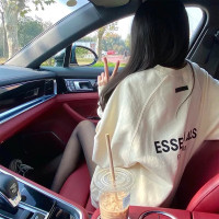 秋冬潮牌ESSENTIALS矽膠高街FOG圓領情侶厚T恤女歐美風甜酷系ins男