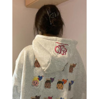 國潮牌天使刺繡衛衣女秋冬加絨加厚小眾設計感慵懶風oversize外套