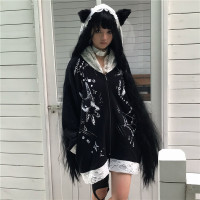 【受傷布偶】原創貓耳破洞連帽運動衫外套秋冬 / 我在收集熊和證據