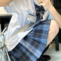 原創正版岡梨田jk制服裙套裝校供感全套日系學院風短袖班服jk套裝