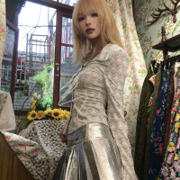 2023SS白色“心碎”針織開衫性感俏皮上衣