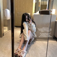 POET WONG【休閒香香系】隨性千金感粗花呢襯衫外套寬鬆厚實百搭