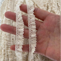 Хлопковая кружевная лента с вышивкой, 5 метров