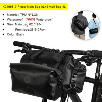 Сумка на руль велосипеда Rhinowalk, водонепроницаемая сумка на переднюю трубу велосипеда, многофункциональная портативная сумка на руль для горного велосипеда 12 л
