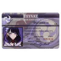 Популярные игровые фигурки Genshin Impact Raiden Shogun Студенческая идентификационная карточка анимация Ryuguji Ken ПВХ именные карточки для фанатов подарок косплей