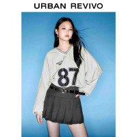 UR2023秋季新款女裝時尚寬鬆高街休閒印花長袖罩襯衫衫UWV230013