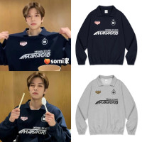 somi家 韓國直郵mahagrid MGD小翻領復古美式衛衣 金昇玟同款