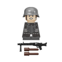 Детский конструктор, игрушки, Вторая мировая война, Военные солдаты, китайская, американская, советская, немецкая, двусторонняя фигурка с принтом, куклы, оружие, пистолет, кирпичи