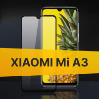 Противоударное защитное 3D стекло с олеофобным покрытием для телефона Xiaomi Mi A3 / Закаленное полноклеевое стекло на Сяоми Ми А3 / Прозрачное полноэкранное с рамкой