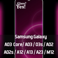 Защитное стекло для Samsung Galaxy A03 Core A03s A03 A02 A02s A12 A13 A23 M12 на Самсунг Галакси A03 кор A03c А03 А02с А12 А13 А23 М12