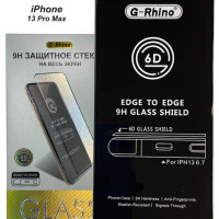 Защитное стекло G-Rhino для iPhone 13 Pro Max / 6.7" / Premium Glass (закругленные края, полная проклейка)