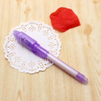Светящаяся волшебная ручка 2 в 1, фиолетовая, УФ-ламсветильник, невидимые чернила, обучающие игрушки для детей