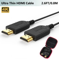 FOINNEX ультратонкий HDMI кабель 2,6 футов 4K гипер Супер Гибкий тонкий HDMI 2,0 Шнур, Ультратонкий в мире HDMI кабель для Gimbal