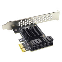 Адаптер Sata Pcie с 4 портами Sata Iii на Pci Express 3,0 X1, карта расширения контроллера 6 Гбит/с Sata 3,0 на Pci-E, адаптер, конвертер