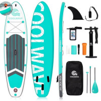 SUP Inflatable Stand Up Paddle Board SupBoard Surfboard Surf set 10'6''x32''x6'' with Backpack,leash,pump,waterproof bag,fins