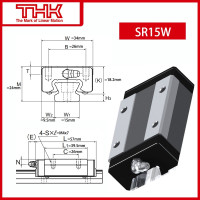 Оригинальный THK линейный направляющий блок SR 15 SR15W SR15WUU SR15WSS SR15W1UU SR15W1SS GK