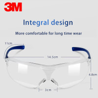 Защитные очки 3M 10434, защитные очки, ударопрочные линзы, противотуманные устойчивые к царапинам защитные очки с УФ-защитой