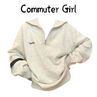 小眾慵懶風新款復古針織衫加厚毛衣女秋冬季寬鬆設計感套頭上衣潮