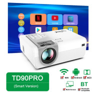 Мини-проектор ThundeaL TD90 Pro, Full HD светодиодный, Android, Wi-Fi, 1080P, проектор TD90Pro , LED 3D 4K Домашний Кинотеатр，поддержка HDMI，Портативный и Компактный，новинка,разрешение1920x1080, 5000люмен,поддержка AC3