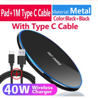 Беспроводное зарядное устройство Qi 40 Вт для iPhone 15 14 13 X XR XS Max 8, для Samsung S10 S20 Note10 20 Xiaomi Huawei Phone