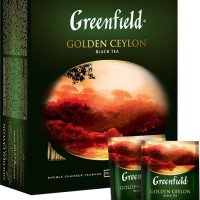 Чай в пакетиках черный Greenfield Golden Ceylon, Гринфилд Голден Цейлон 100 шт