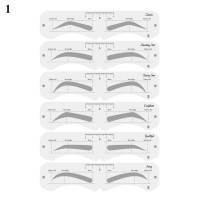 6 стилей форма для макияжа бровей PEVA Мягкий Формирователь бровей с эластичной лентой многоразовые инструменты для самостоятельного макияжа для начинающих трафареты для бровей