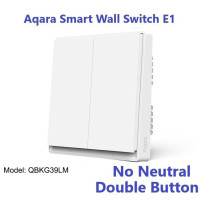 Умный настенный выключатель Aqara E1 ZigBee, беспроводной переключатель для умного дома, без нейтрального провода, работает с приложением Mi Home и Apple homekit, 3,0