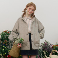 LOLOL 連帽開衫衛衣女寬鬆字母洋派純棉小個子美式復古學院風外套