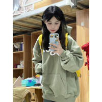 2023新款小眾設計感連帽春秋薄款厚棉T女士加絨加厚小眾別致上衣服