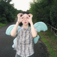 57AND26美式復古辣妹格子短袖襯衫女夏季修身設計感小眾襯衫上衣