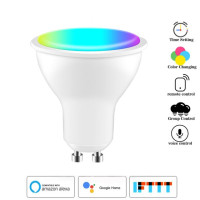 Умная Светодиодная лампа TUYA Wifi GU10 с регулируемой яркостью, RGB + CCT, 100-240 В, 4 Вт, работает с Alexa Google Home Яндекс Alice