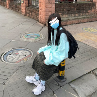 Takeoff咖哩人寬鬆多色下身消失衛衣簡約百搭慵懶風男女春學生潮