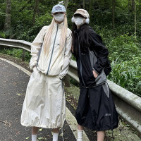 咖哩人夏可拆分戶外機能衝鋒衣薄款防曬透氣速乾馬甲兩件套長袖潮