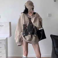 美式復古高級感寬鬆衛衣女2023春秋新款oversize小眾高街潮牌ins