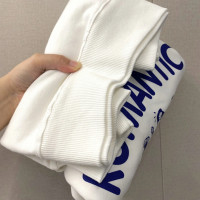 純棉毛圈白色圓領厚棉T女初秋疊穿慵懶卡通印花外套chic港風上衣服