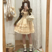 自制 棉布荷葉掛頸蝴蝶結洋裝