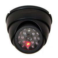 Умная камера видеонаблюдения для помещений и улицы, поддельная камера видеонаблюдения, домашняя купольная Водонепроницаемая с мигающим красным светодиодом