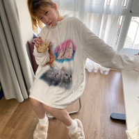 bunnybunnygun原創設計 日系小眾甜美貓咪oversize寬大款家居絨衫