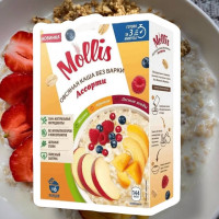 Каша овсяная Mollis ассорти, 6х40г