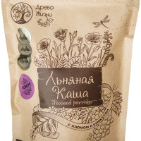 Каша быстрого приготовления, льняная, с изюмом и кунжутом, 400 гр, Древо жизни