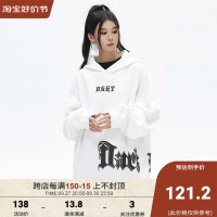 YOOTDS美式街頭小眾設計感字母印花連帽運動衫女寬鬆復古情侶上衣潮