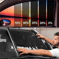 Тонировочная пленка для автомобиля, Тонировочная пленка для окон, устойчивая к царапинам и нагреванию и ультрафиолетовому излучению, светонепроницаемая пленка от солнца на лобовое стекло автомобиля