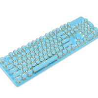 Персонализированные Прозрачные колпачки для клавиш в стиле панк в стиле ретро, 104 колпачков для клавиш, набор механических колпачков для клавиатуры, аксессуары для компьютера