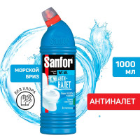 Средство чистящее для унитаза SANFOR WC гель Антиналет (морской бриз), 1000 г