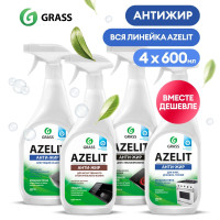 Чистящие средства для кухни Azelit GRASS Азелит антижир 2400мл (набор 4шт. х 600мл) для плиты, для стеклокерамики, для казана, для каменных поверхностей